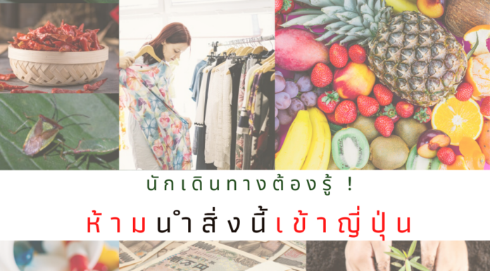 นักเดินทางต้องรู้…ห้ามนำสิ่งนี้เข้าญี่ปุ่น