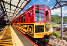 รถไฟสายโรแมนติก ซากาโน่ (Sagano Torokko/ Sagano Romantic Train)