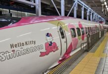 รถไฟสุดคูลสีชมพูหวาน Hello Kitty Shinkansen