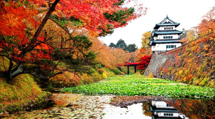 Hirosaki Castle ความสวยงามในฤดูใบไม้เปลี่ยนสี