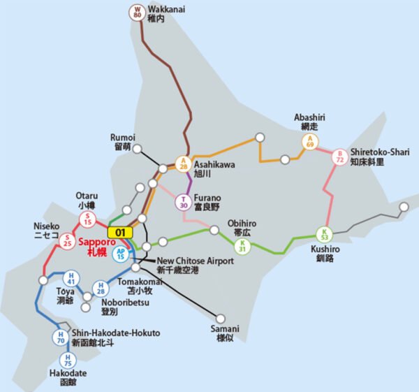 Map JR Hokkaido