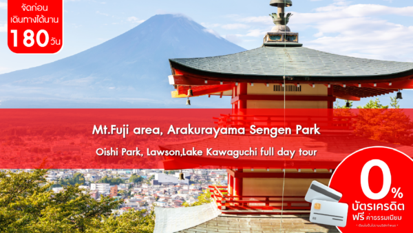 Mt.Fuji area Arakurayama Sengen ParkOishi Park LawsonLake Kawaguchi full day tour 1