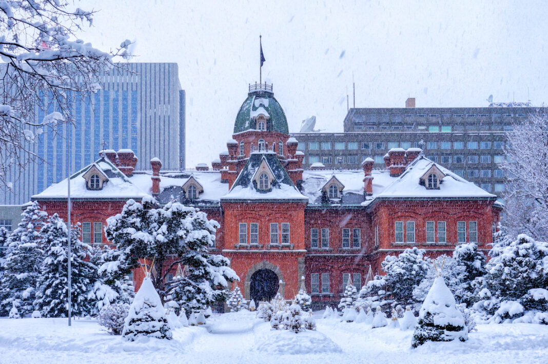 View of the Former Hokkaido Government Office in Sapporo, Hokkai