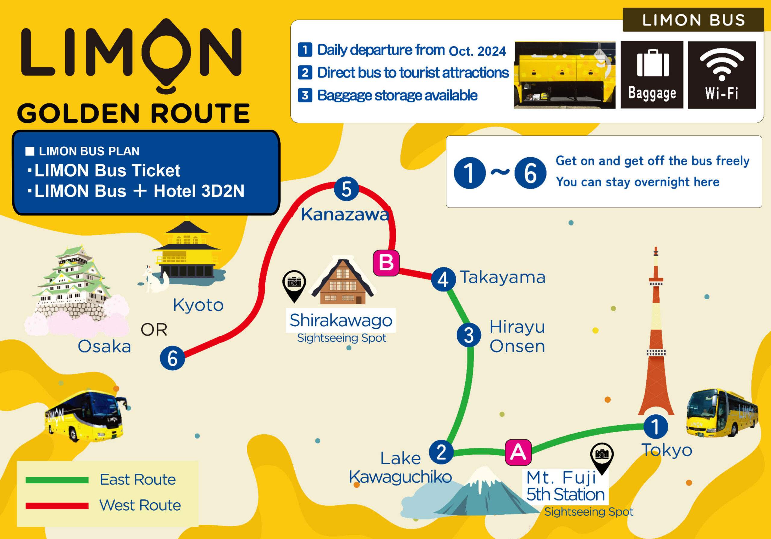 LIMON Bus Pass Golden Route