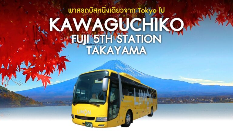 พาสรถบัส JAP x Limon Bus: Tokyo ↔ Kawaguchiko ↔ Takayama